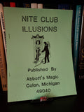 Nite Club Illusions by Percy Abbott - Book
