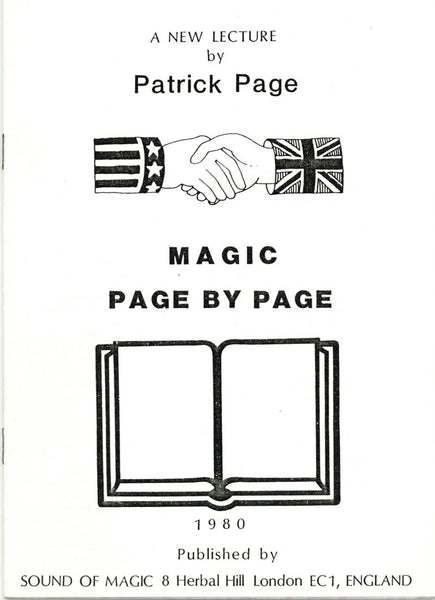 洋書 Magic Page by Page by Patrick Page Magic Page by Page Lecture