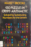 150 Puzzles in Crypt-Arithmetic by Maxey Brooke - Book