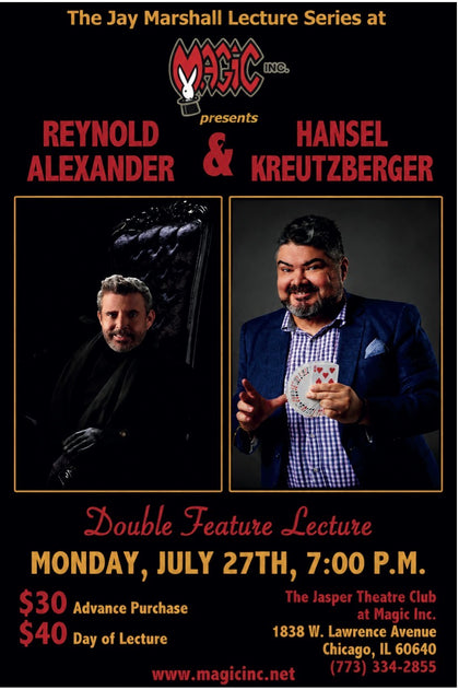 Alexander and Kreutzberger Double Feature Lecture - July 27th - Event