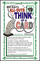 Ron Bauer's Private Studies Vol. 19 - All-Outs Think of a Card - Book
