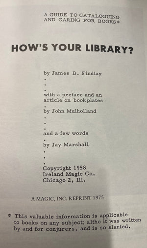 How's Your Library? by James Findlay - Book