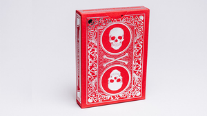Superior Skull & Bones V2 (Red/Silver) Playing Cards - Deck
