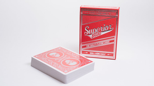 Superior Skull & Bones V2 (Red/Silver) Playing Cards - Deck