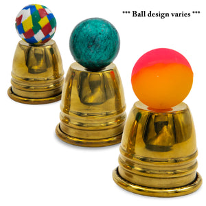 Table Hopping Cups & Balls- Gold Color