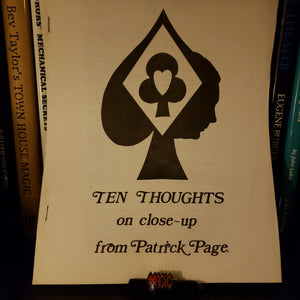 Ten Thoughts on Close-Up from Patrick Page - Book
