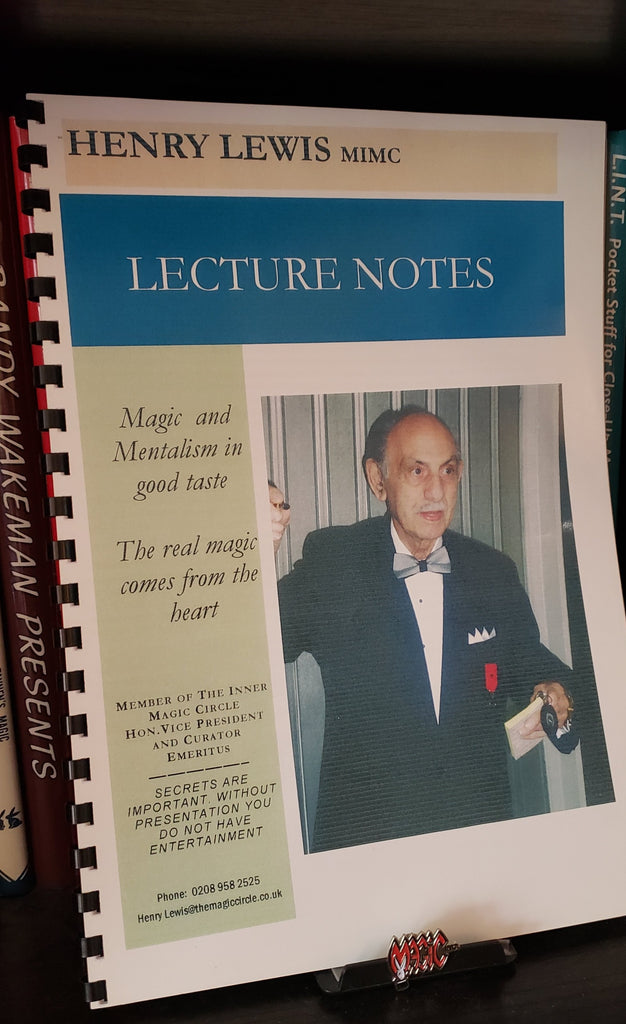 Magic and Mentalism in Good Taste - Henry Lewis Lecture Notes  - Book