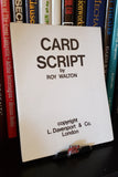 Card Script by Roy Walton - Book