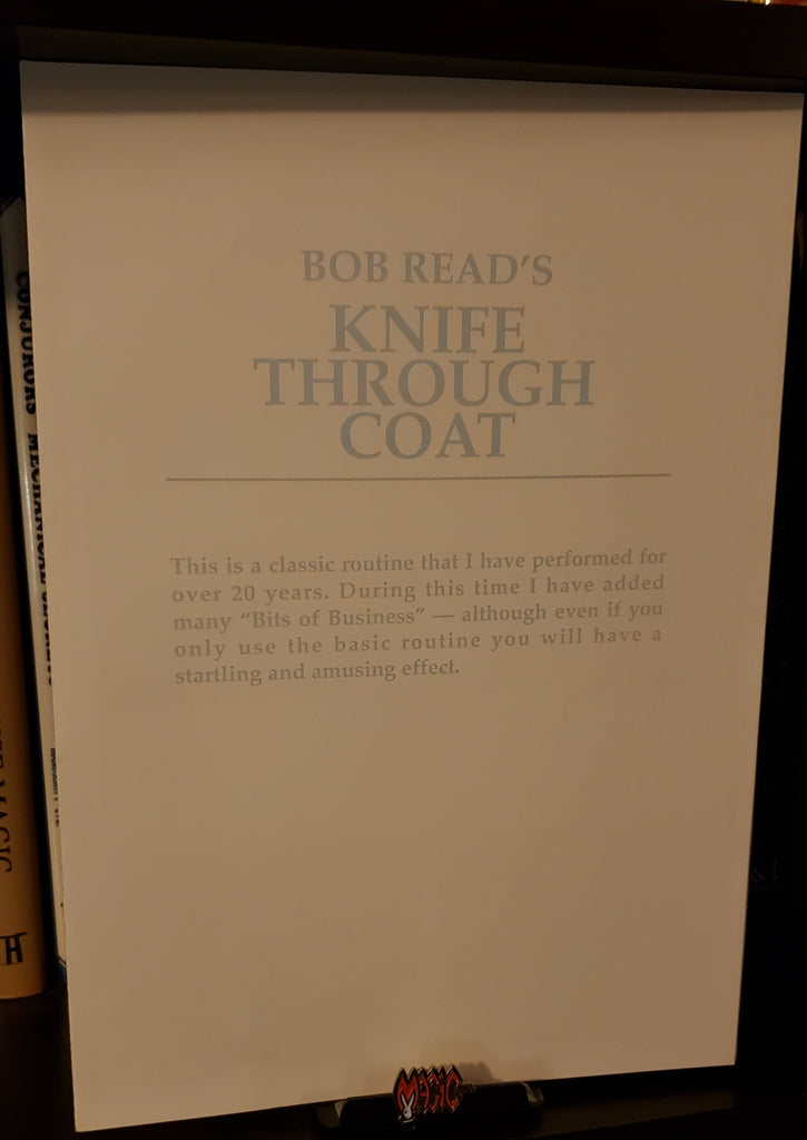 Knife Through Coat by Bob Read - Book
