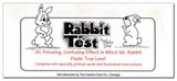 Rabbit Test by Martin Lewis-Trick