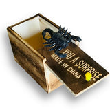 Spider Surprise Box in Wood - Joke