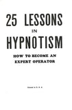 25 Lessons in Hypnotism - Book