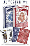 Bicycle AutoBike No. 1 (Blue, Red) Playing Cards by USPCC