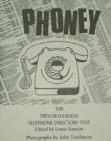 Phoney - the Trevor Dawson Telephone Directory Test by Lewis Ganson - Book