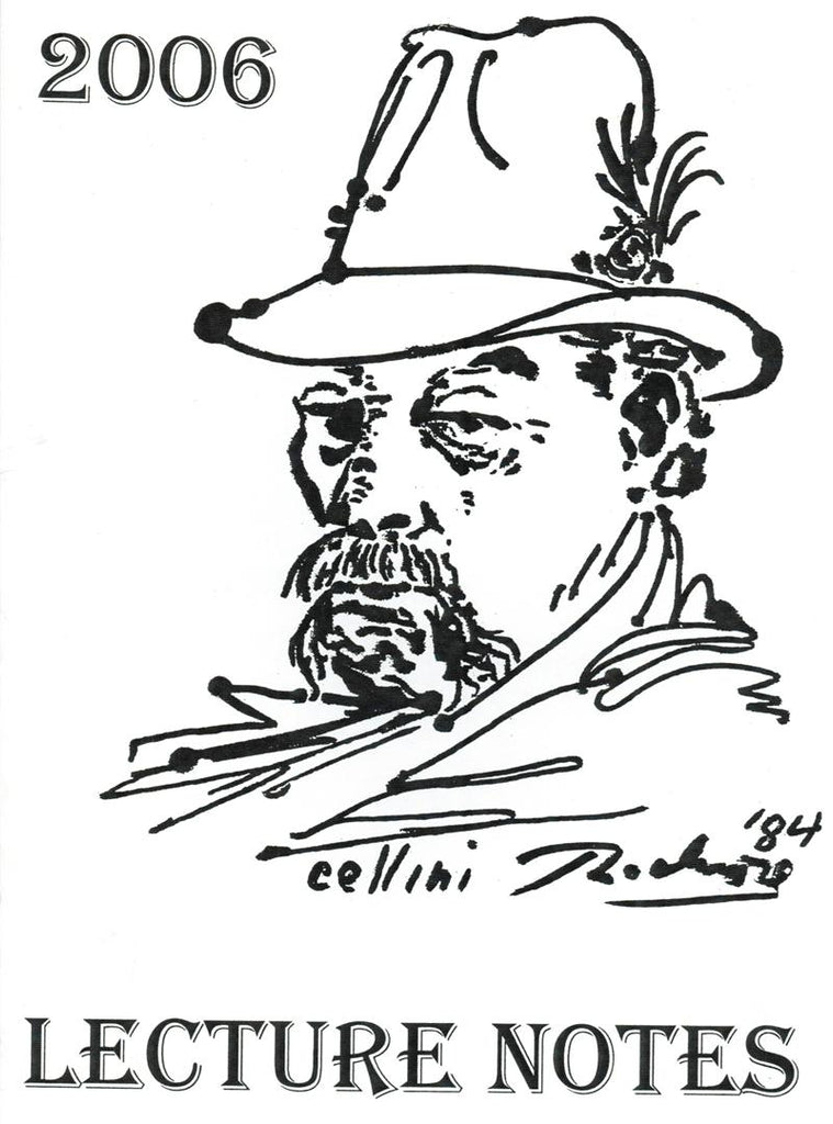 Cellini Lecture Notes 2006 - Book