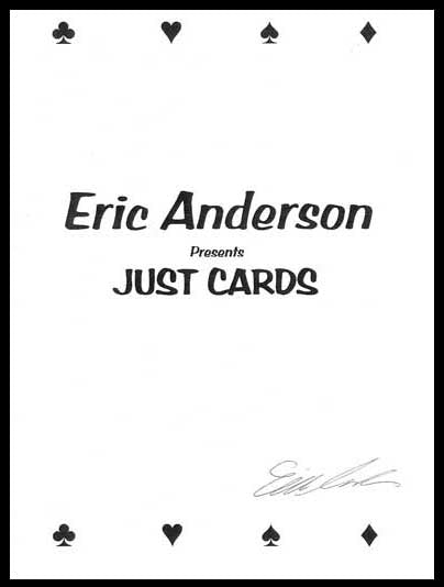 Eric Anderson Presents Just Cards  - Book