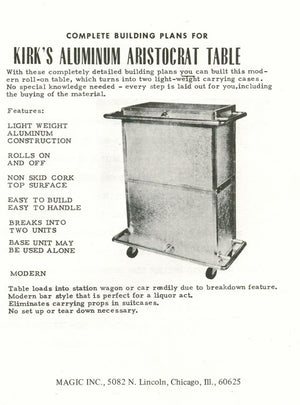 Kirk's Aluminum Aristocrat Table - Book