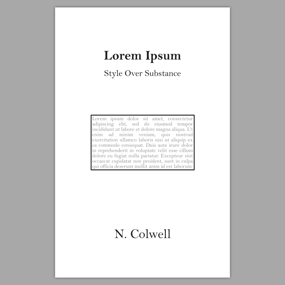 Lorem Ipsum: Style Over Substance by Nancy Colwell - Book