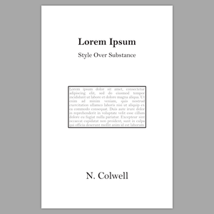 Lorem Ipsum: Style Over Substance by Nancy Colwell - Book