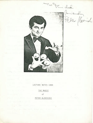 The Magic of Peter Gloviczki Lecture Notes 1985 - Book