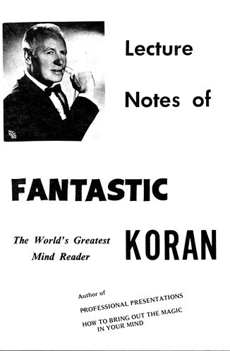 Fantastic Koran Lecture Notes - Book