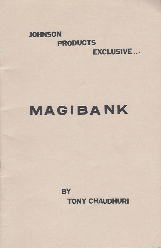 Magibank by Tony Caudhuri - Book