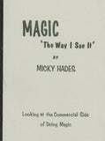 Magic "The Way I See It" by Micky Hades - Book