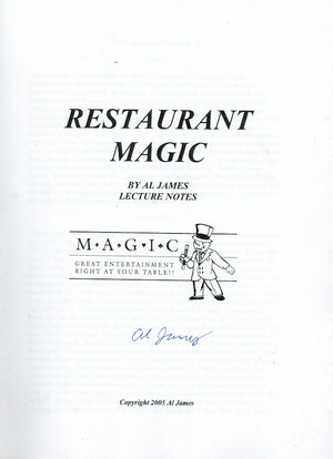 Restaurant Magic - Lecture Notes by Al James - Book