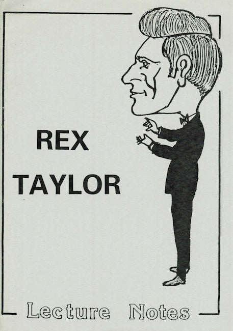 Rex Taylor Lecture Notes - Book
