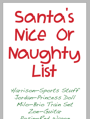 Santa's Naughty or Nice List by Scott Green