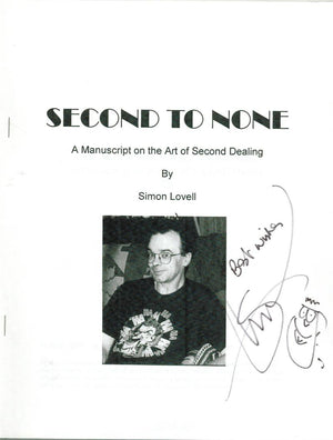 Second to None - A Manuscript on the Art of Second Dealing by Simon Lovell - Book