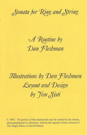 Sonata for Ring and String by Dan Fleshman - Book