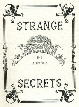Strange Secrets The Addenda by R.S. Glover - Book