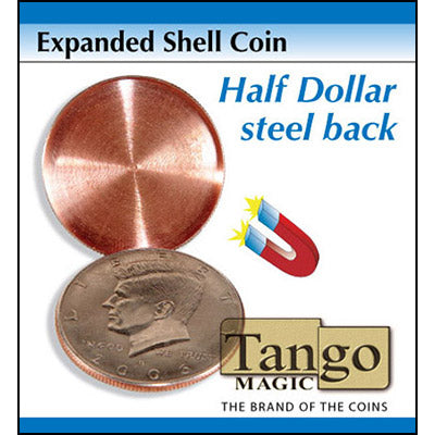 Expanded Shell Coin - Half Dollar (Steel Back) by Tango Magic - Trick (D0007)