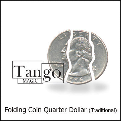 Folding Coin Quarter (Traditional) by Tango Magic - Trick (D0021)