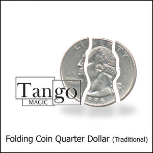 Folding Coin Quarter (Traditional) by Tango Magic - Trick (D0021)