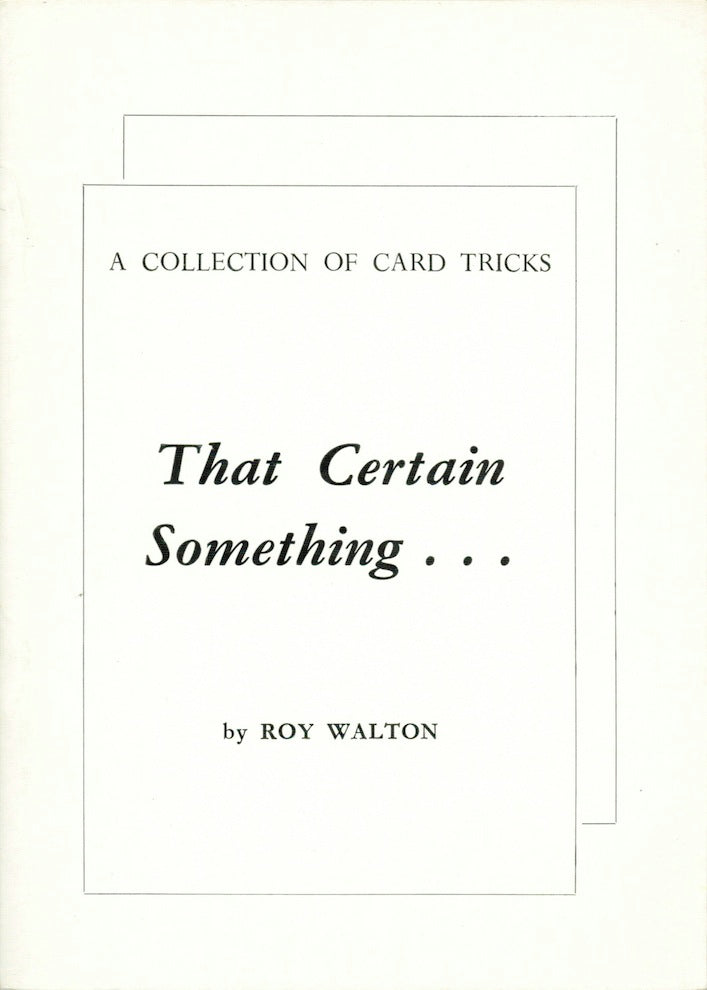 That Certain Something by Roy Walton - Book