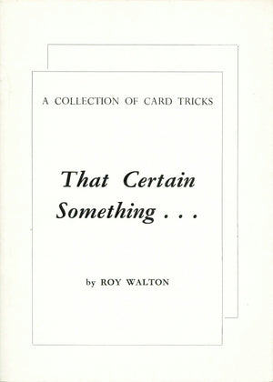 That Certain Something by Roy Walton - Book
