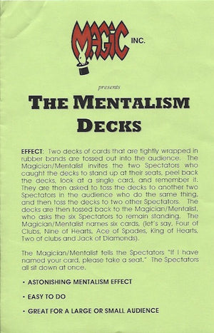 The Mentalism Decks