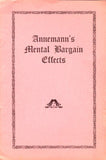 Annemann's Mental Bargain Effects - Book