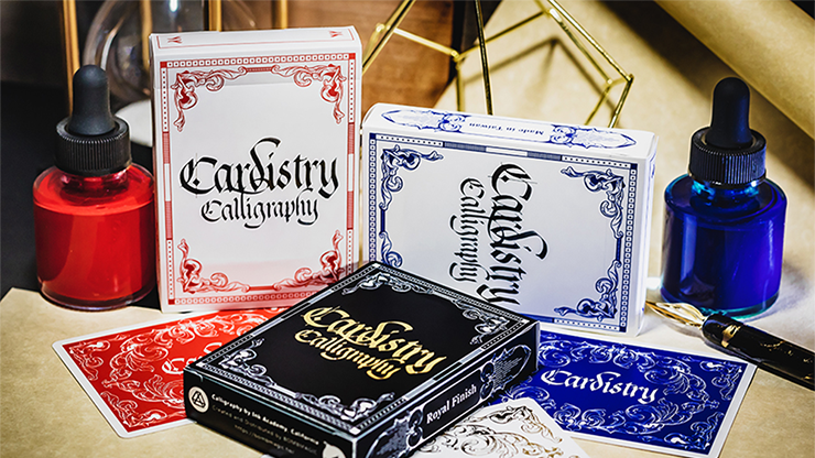トランプ Cardistry x Calligraphy Cardistry Calligraphy Playing Cards (Red, Blue, X Golden