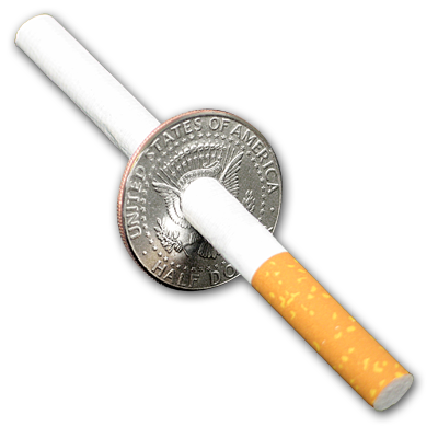 Cigarette Thru Coin by Johnson Magic - Trick