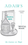 Adair's Magical Menu Course 2 Mental Magic - Book
