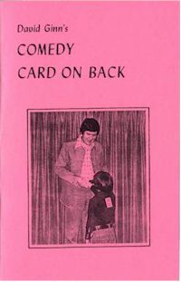 Comedy Card on Back by David Ginn - Book