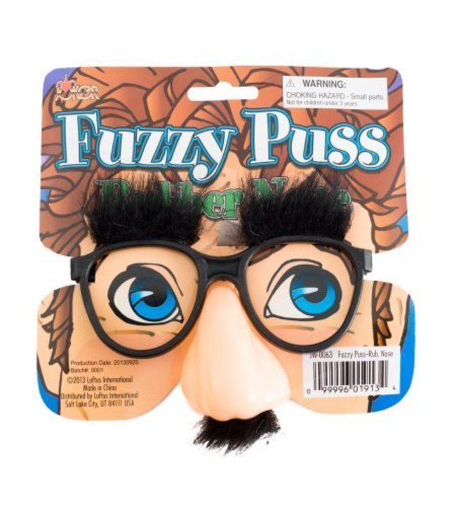 Fuzzy Puss Glasses (Groucho style) - Novelty