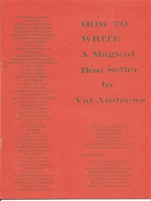 How To Write A Magical Best Seller by Val Andrews - Book