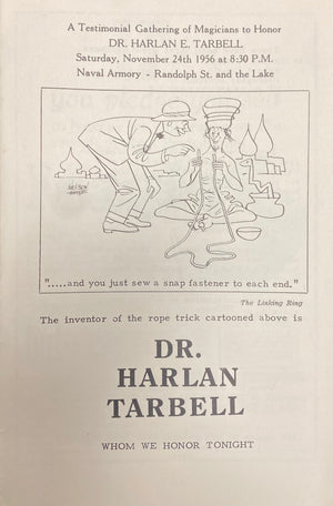 Dr. Harlan Tarbell - Event Program (1956) - Book