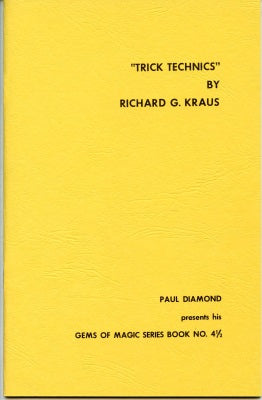 Trick Technics by Richard G. Kraus - Book