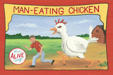 Man Eating Chicken Postcard By William Ragsdale