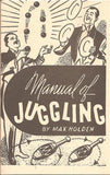 Manual of Juggling by Max Holden - Book